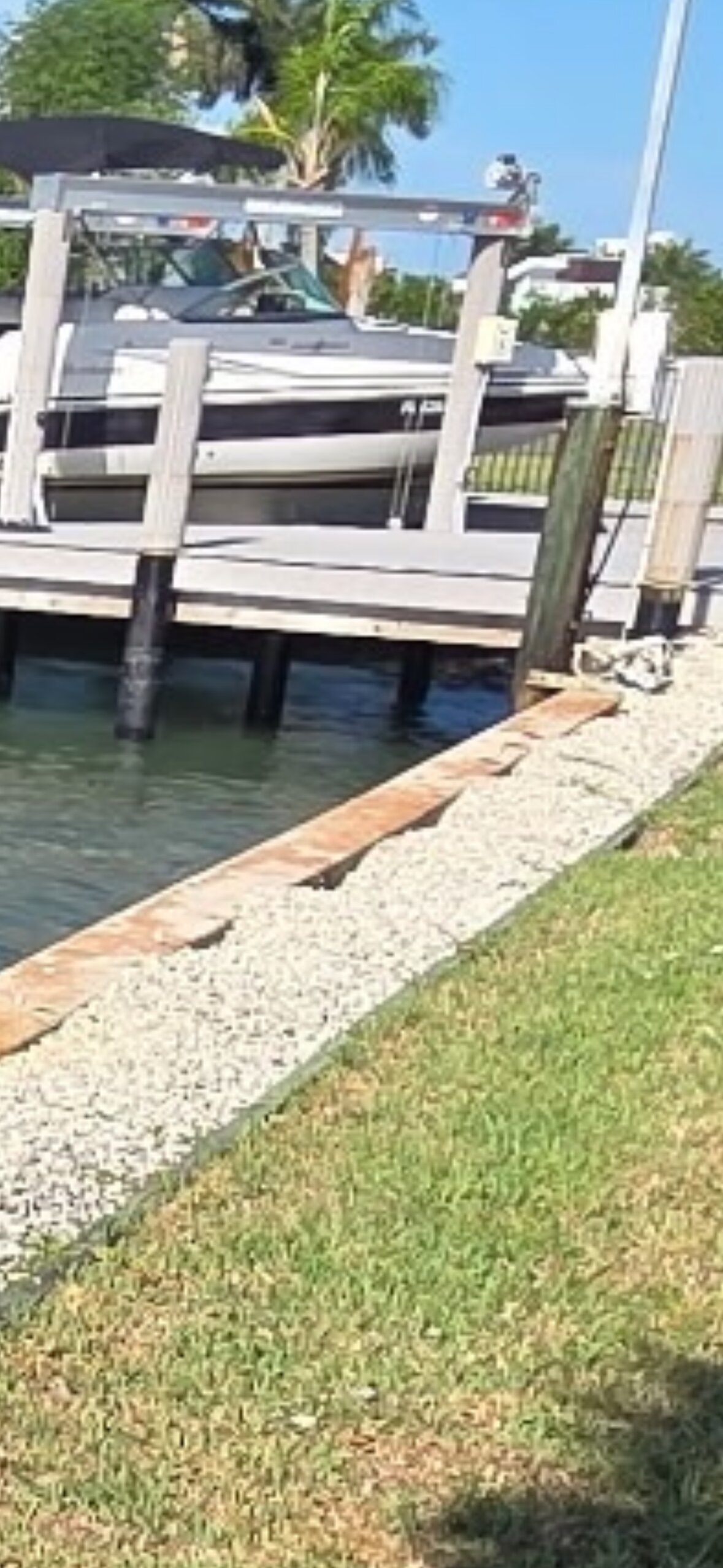 As the leak grows, the depression gets deeper and wider. Left alone, this becomes a sinkhole at your seawall and eventually undermines the wall itself.